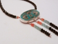 Necklace Silver 925° Porcelain
